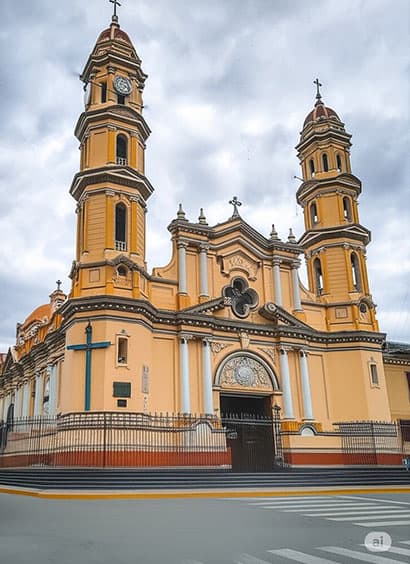 Majestuosa iglesia colonial en Piura, destacada por su arquitectura clásica y su historia cultural en la región. Ideal para turistas y visitantes que buscan explorar cultura y patrimonio.